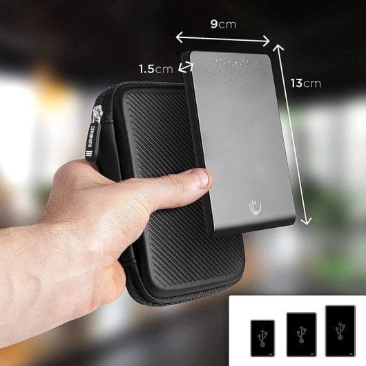 Duronic HDC2BK Funda para Disco Duro Externo Color Negro