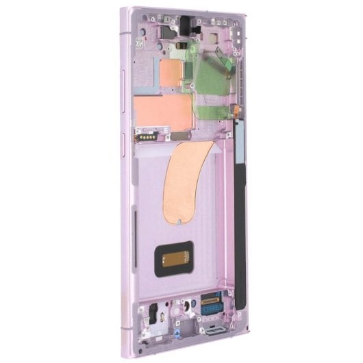 Offizielles Voll-LCD für Samsung S23 Ultra mit Touch-Glas und lavendelfarbenem Gehäuse