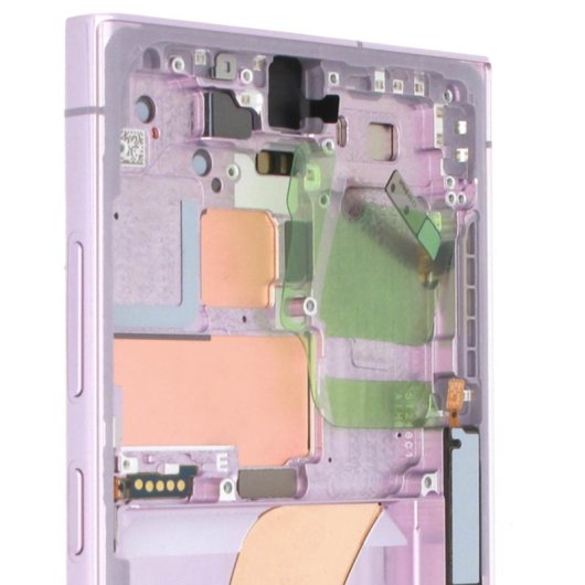 Offizielles Voll-LCD für Samsung S23 Ultra mit Touch-Glas und lavendelfarbenem Gehäuse