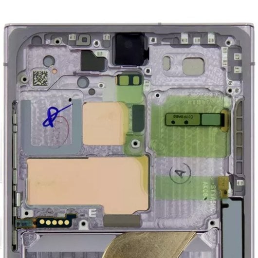 Offizielles Voll-LCD für Samsung S23 Ultra mit Touch-Glas und lavendelfarbenem Gehäuse