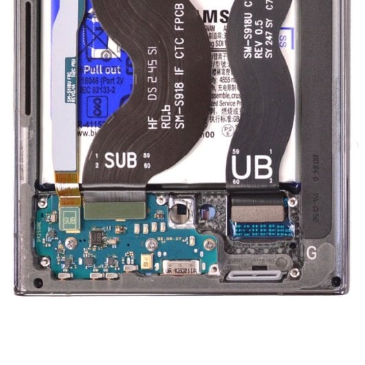 Original Samsung S23 Ultra USB-C-Ladeanschluss mit Mikrofon und Sim-Reader