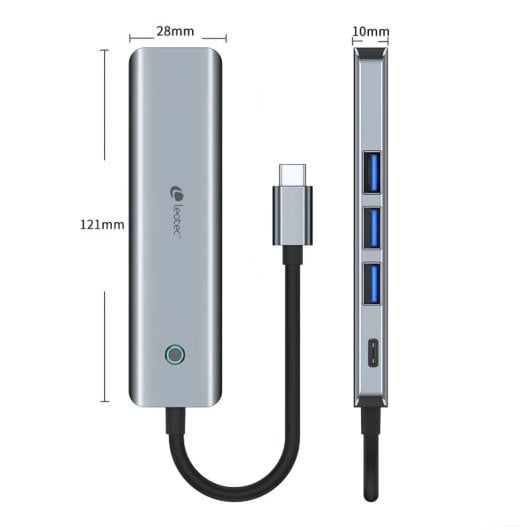 Leotec LEDS05 Docking Station 5 en1 USB-C PD 100W / USB 3.0 / HDMI 4K