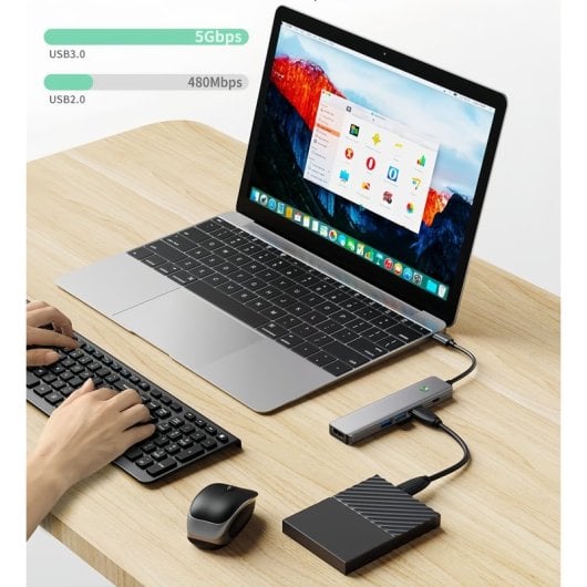 Leotec LEDS05 Docking Station 5 en1 USB-C PD 100W / USB 3.0 / HDMI 4K