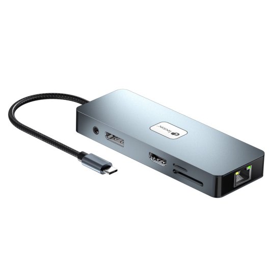 Leotec LEDS03 Docking Station 11 em 1 Plus USB-C PD 100W / HDMI 4K / VGA / DP / USB 3.2 / RJ 45 / MSD