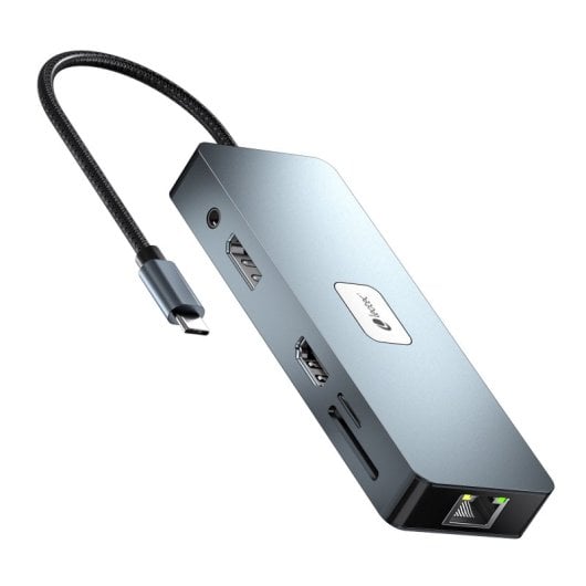 Leotec LEDS03 Docking Station 11 em 1 Plus USB-C PD 100W / HDMI 4K / VGA / DP / USB 3.2 / RJ 45 / MSD
