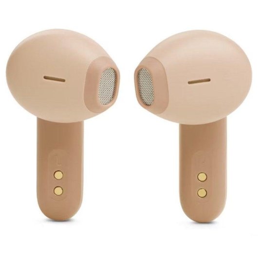 Auriculares JBL Vibe Flex inalámbricos Bluetooth con cancelación activa de ruido, micrófono y protección IP54 beige