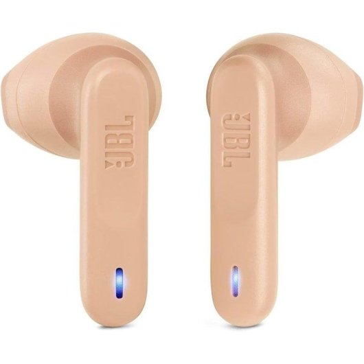 Auriculares JBL Vibe Flex inalámbricos Bluetooth con cancelación activa de ruido, micrófono y protección IP54 beige