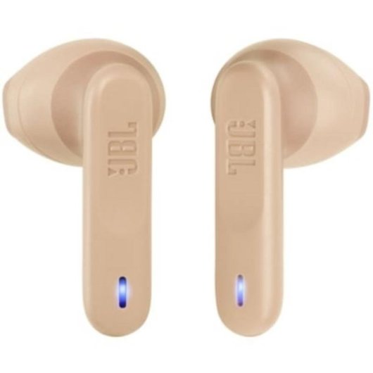 Auriculares JBL Vibe Flex inalámbricos Bluetooth con cancelación activa de ruido, micrófono y protección IP54 beige