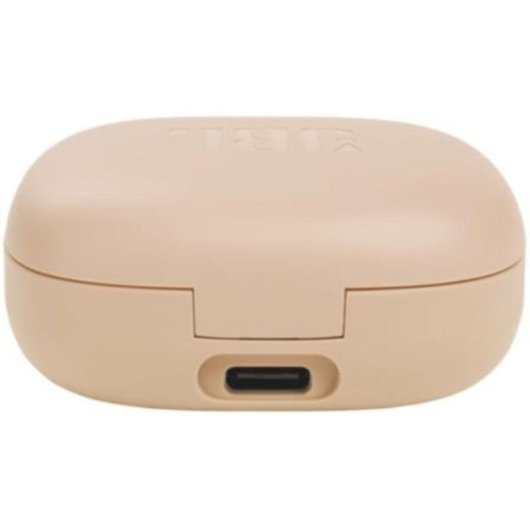 Auriculares JBL Vibe Flex inalámbricos Bluetooth con cancelación activa de ruido, micrófono y protección IP54 beige