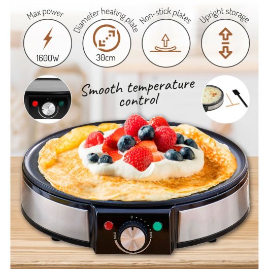 Briebe CM1137 Máquina de Fazer Crepes Prato 30cm
