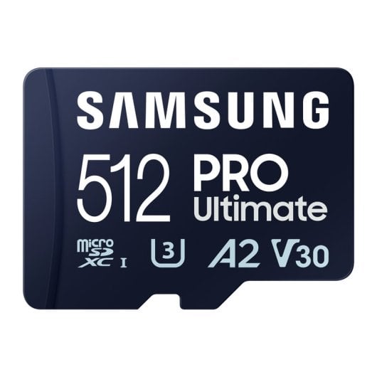 Samsung PRO Ultimate 512GB MicroSDXC UHS-I U3 A2 V30 + Adaptador SD