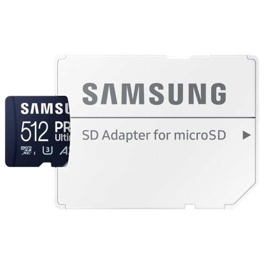 Samsung PRO Ultimate 512GB MicroSDXC UHS-I U3 A2 V30 + Adaptador SD