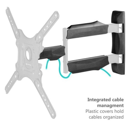 Support mural TV Onkron M4-B 32"-65" pivotant à -90º/+90º jusqu'à 35Kg noir
