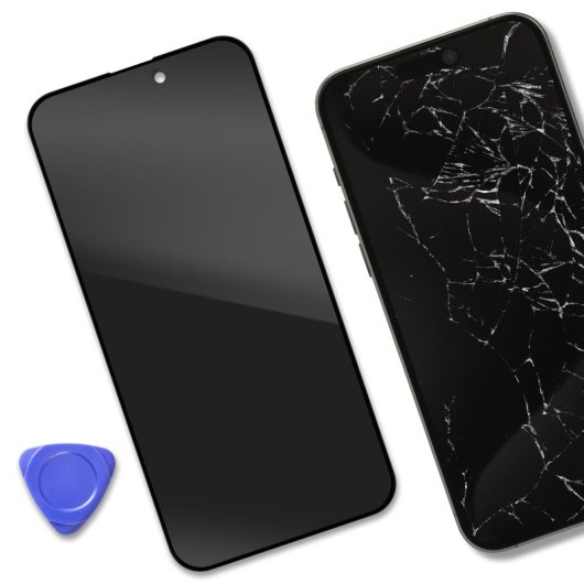Écran et vitre tactile OLED Clappio pour iPhone 15 Pro Max, qualité OEM, noir