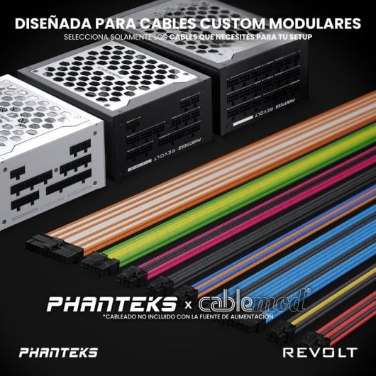 Phanteks Revolt 1000W 80 Plus Platinum Modulaire Blanc