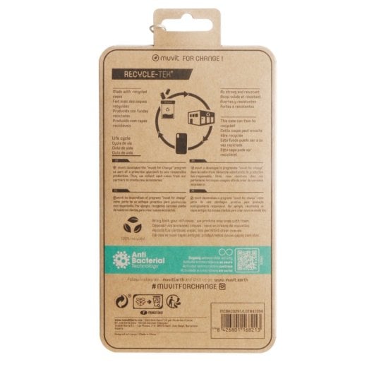 Muvit For Change Funda Recycletek Transparente Antibacterias para Apple iPhone 14 Plus