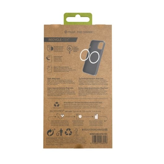 Muvit For Change Funda Recycletek Liquid Silicone Magsafe Negra Compatible con Apple iPhone 14 Plus