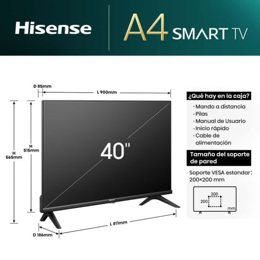 Hisense 40A4N 40" LED FullHD Smart TV