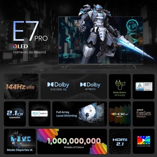 Hisense 75E7NQ PRO 75" QLED UltraHD 4K Gaming TV AMD Freesync Premium Pro