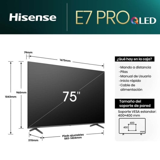 Hisense 75E7NQ PRO 75" QLED UltraHD 4K Gaming TV AMD Freesync Premium Pro