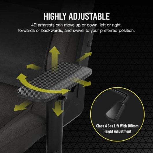 Chaise de jeu Corsair T3 Rush gris anthracite avec coussins anthracite