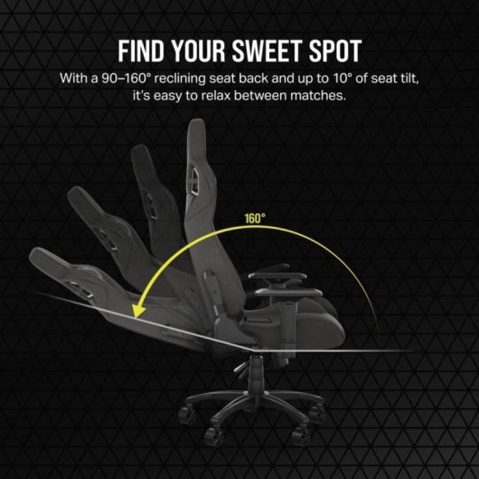 Chaise de jeu Corsair T3 Rush gris anthracite avec coussins anthracite