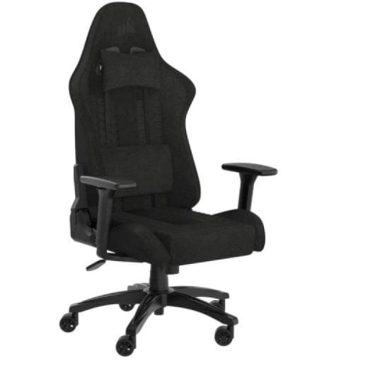 Corsair TC100 RELAXED v2 Fabric Silla Gaming Negra con Cojín y Almohada Cervical Grises