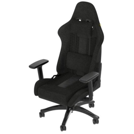 Corsair TC100 RELAXED v2 Fabric Silla Gaming Negra con Cojín y Almohada Cervical Grises