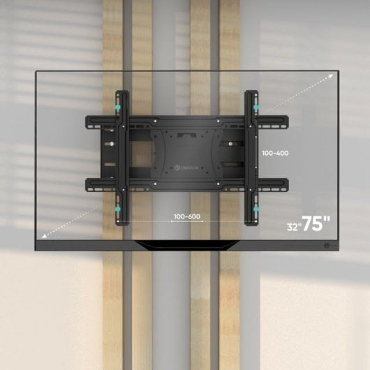 Onkron M7L-B Soporte TV de Pared de 40"-75", Extensible a 71cm, Carga Máx 68 Kg, Negro