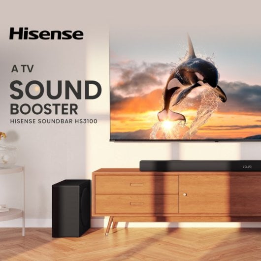 Hisense HS3100 Barra de Sonido 3.1 con Dolby Audio y DTS Virtual:X Bluetooth 5.3 HDMI 480W
