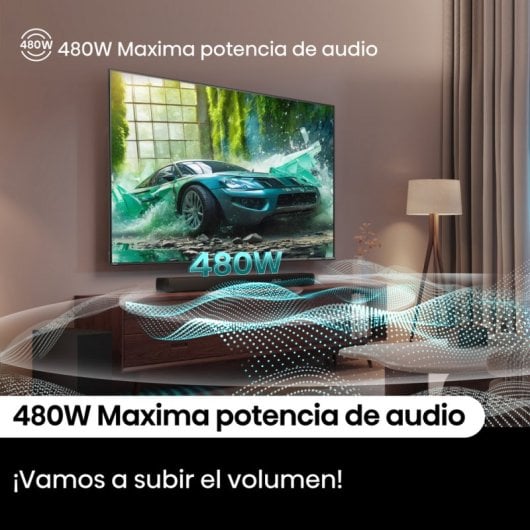 Hisense HS3100 Barra de Sonido 3.1 con Dolby Audio y DTS Virtual:X Bluetooth 5.3 HDMI 480W