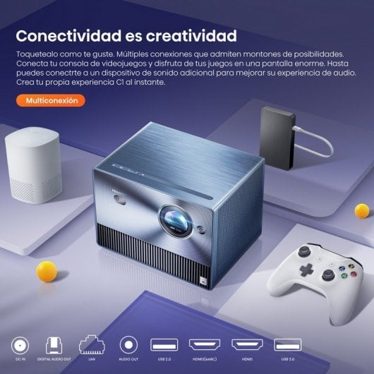 Hisense C1 Mini Proyector Láser 4K TriChroma Smart TV