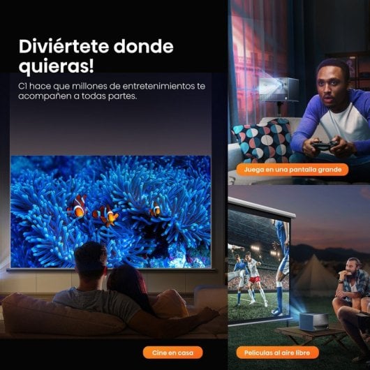 Hisense C1 Mini Proyector Láser 4K TriChroma Smart TV