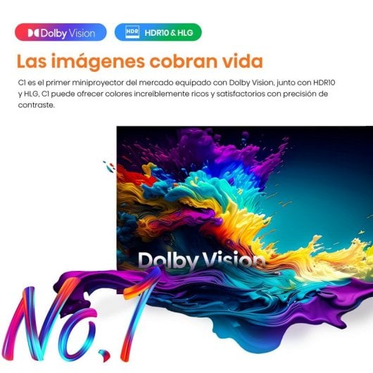 Hisense C1 Mini Proyector Láser 4K TriChroma Smart TV