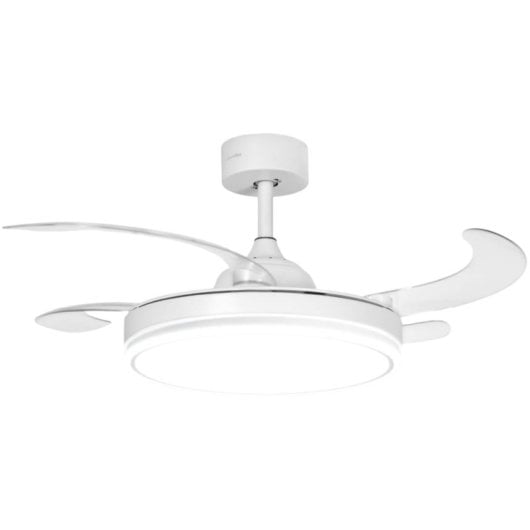 Ventilatore da Soffitto Universale Blu Tuvalu 6036W con Pale Nascoste e Wifi 106cm 35W Bianco