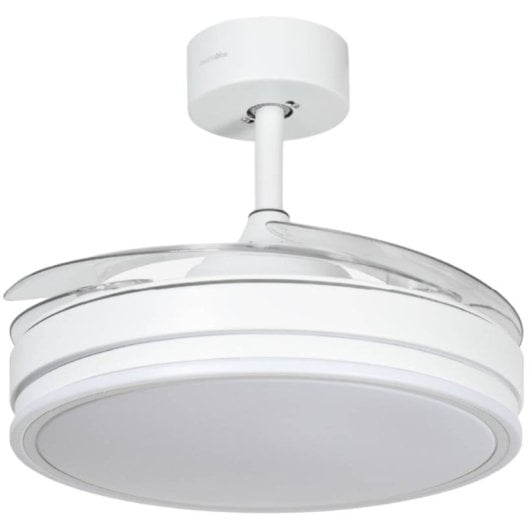 Ventilatore da Soffitto Universale Blu Tuvalu 6036W con Pale Nascoste e Wifi 106cm 35W Bianco