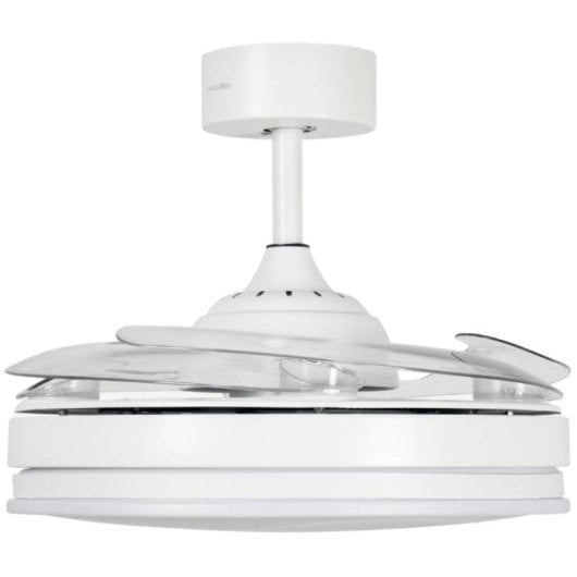 Ventilatore da Soffitto Universale Blu Tuvalu 6036W con Pale Nascoste e Wifi 106cm 35W Bianco