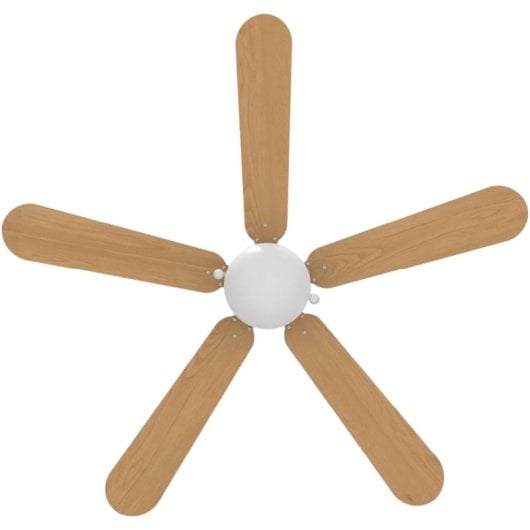 Universal Blue Etesios 6052W Ventoinha de Teto Branca de Pás Reversíveis 132cm 60W Madeira/Branca