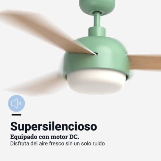 Universal Blue Vento 6048T Ventilador de Techo Silencioso con Luz y WiFi 35W 122cm Turquesa