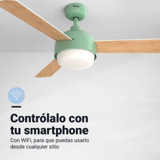 Universal Blue Vento 6048T Ventilador de Techo Silencioso con Luz y WiFi 35W 122cm Turquesa