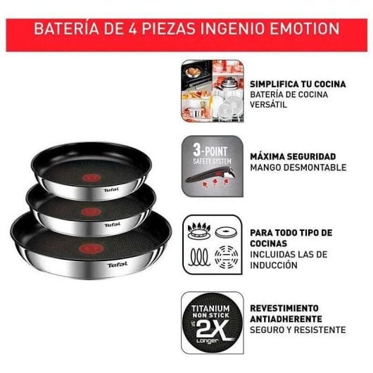Tefal Ingenio Emotion Pfannenset 22/24/28 cm + 1 Griff, induktionsgeeignet