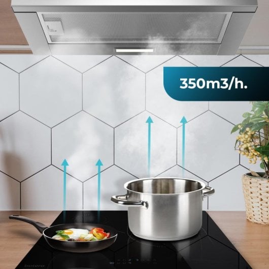 Cecotec Bolero Flux TLM 603500 Inox A Campana Extratora Telescópica 60cm A Acero Inoxidable