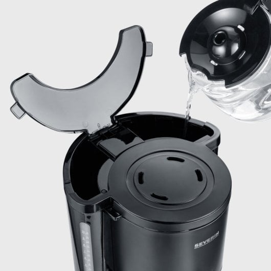 Severin KA 9554 Cafeteira Elétrica de 10 Chávenas 1000W Preto Mate