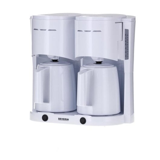 Cafetière à filtre Severin KA 9314 1 L 16 Tasses blanc double verseuse