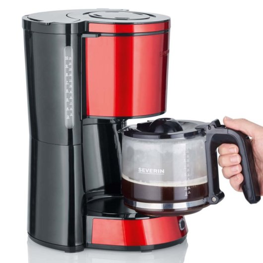Severin KA 4817 Cafeteira Elétrica 10 Chávenas 1000W Vermelha