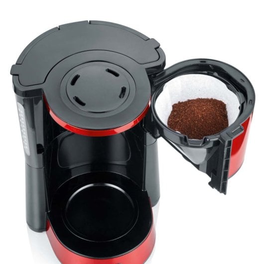 Severin KA 4817 Cafeteira Elétrica 10 Chávenas 1000W Vermelha