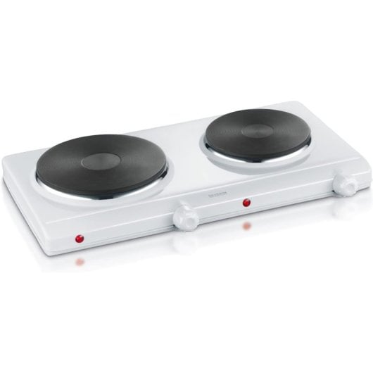 Severin DK 1042 Hornillo de Mesa 2 Fuegos 2500W Blanco