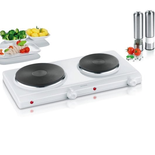 Severin DK 1042 Hornillo de Mesa 2 Fuegos 2500W Blanco