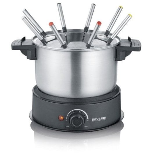 Fondue Séverin Fo 2470 1,4 Litres. Noir - Acier inoxydable 1500 W