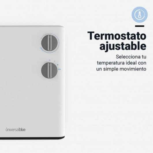 Aquecedor Termoventilador Universal Blue Wakama 4020W 2000W Termostato IP21